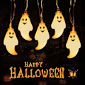 Miniatyrbild 1 av 2: Halloween flerfärgad, 6m 40 LED spöke halloweenlampor