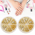 Miniatyrbild 7 av 8: 2 Ask Stylish Nagelkonst Dekoration DIY Metall Glänsande Nagelprydnader DIY Manikyr Verktyg #2