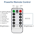 Miniatyrbild 3 av 10: LED-ljus? 3 x 3m, 300 LED Light Loop 8 Mode, USB Light Loop Gardin med fjärrkontroll, jul Warm White