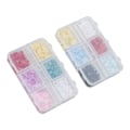 Miniatyrbild 5 av 7: 2 Ask 12 Rutor 3D Blomnagelcharm Resin DIY Nagelsmycke Dekoration Strass Dekaler