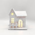 Miniatyrbild 7 av 7: Julpynt i trä - Ljusande snöflinga husstuga Type C