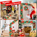 Miniatyrbild 7 av 9: Julkrans2,7 m, ljus julkrans, LED utomhus batteridriven krans till jul 1