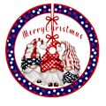 Miniatyrbild 7 av 10: Jul-Tree Skirt Semesterdekoration Printed Trädbottendekoration Party Jul Qj Tree Skirt-4 90cm