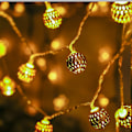 Miniatyrbild 4 av 5: Jul födelsedag och semester dekorationer String Led färgad lampa Smidesjärn marockansk boll belysning Color 6M40led USB