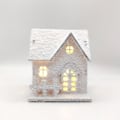 Miniatyrbild 6 av 7: Julpynt i trä - Ljusande snöflinga husstuga Type C