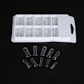 Miniatyrbild 6 av 8: 100 st olika storlekar Snabbbyggda Falska Nagelspetsar   Nagelfixering Klämma Nagelkonst Kit Set