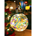 Miniatyrbild 7 av 8: Juldekorationer Julkula Lysande färgglada bollmålade Transparent Ball Julgransdekoration C