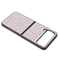 Miniatyrbild 2 av 8: Blank telefonfodral med mockafoder, ABS-material, repbeständigt, vikbart skärmskydd för Samsung Galaxy Z FLIP 4 Rosa