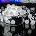Miniatyrbild 4 av 4: Led färgad lampa frostad liten vit boll julfestival utomhus innergård dekoration batteri box ljus Warm White 3M20led Battery