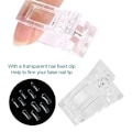 Miniatyrbild 5 av 8: 100 st olika storlekar Snabbbyggda Falska Nagelspetsar   Nagelfixering Klämma Nagelkonst Kit Set