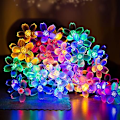 Miniatyrbild 1 av 7: Solcellsdriven ljusslinga, 7M 50 LED körsbärsblommor