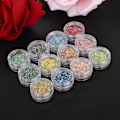 Miniatyrbild 3 av 5: 12 Färger Glitterpulver Glimmande Nagelkonst Tips Dekoration Verktyg DIY Manikyr Set