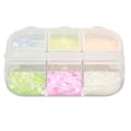 Miniatyrbild 1 av 8: Nagelglitter Blandat Glitter 6 Färger Lysande Dekorativ Nagelkonst Sekvenser för DIY-konst