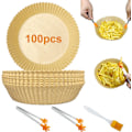 Miniatyrbild 1 av 5: 100-pack Luftfritöspapper - Brun