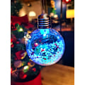 Miniatyrbild 8 av 8: Juldekorationer Julkula Lysande färgglada bollmålade Transparent Ball Julgransdekoration C