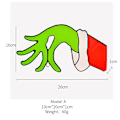 Miniatyrbild 2 av 7: Juldekoration Julhängande Dörrskylt i Trä Grinch-Girlang Hemma Dekorationer för Köpcentrum Left Hand