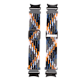 Miniatyrbild 5 av 8: Armband i elastiskt nylon, flätad och justerbar, för Galaxy Watch 4 - Denimfärg