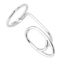 Miniatyrbild 4 av 7: Nagelkonst Fingernagelringar Unika Snygga Kvinnors Fingernagelöverdrag Ring Dekoration Smycken Present Silver
