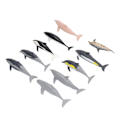 Miniatyrbild 4 av 7: 10 st Delfinmodellleksaker Barnleksak Simuleringshavsdjurfigurer Statisk Prydnad