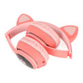Miniatyrbild 6 av 8: Kattöron Gaming Headset Bluetooth Stöd Liten Minneskort LINEIN Läge Gaming Hörlurar med LED Mikrofon Rosa