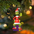 Miniatyrbild 3 av 10: Julgranspynt med Grinch, 2D Plat Acrylhänge, Grön Pälsmonster, Julgran, Semesterdekorationer, Present 11