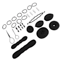 Miniatyrbild 3 av 8: Hårbulleformare Set Stift Elastiska Band Hår Donut Bulle Maker Frisörverktyg Set för Vuxna Barn