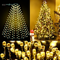 Miniatyrbild 1 av 7: Julklappsljus för julgran, Elktry [Diamantformad] 2x10 linjer 400 LED-lampor Julsträngljus Strömförsörjt 1