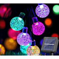 Miniatyrbild 1 av 4: 7m Solcellsstränglampor Utomhus 50 LED Kristallgloblampor