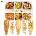Miniatyrbild 1 av 6: 3 st Nail Glitter Magic Mirror Aurora Iridescent Puder Pärlpuder 6