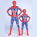 Miniatyrbild 1 av 7: Halloween Spider-Man-dräkt för barn, cosplay-kostym, liten svart Spider Miles hjältekostym Iron Spider Man 140cm