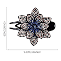 Miniatyrbild 3 av 8: Rhinestone Blomster Hårklämmor Elegant Böjd Hårklämma för Kvinnor Flickor