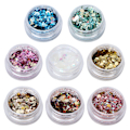 Miniatyrbild 5 av 8: 8 Ask/Set Naglartspaljetter DIY Hantverk Nagelglitterflingor Naglartsdekoration Tillbehör