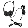 Miniatyrbild 2 av 8: XD1000 USB-headset med 3,5 mm brusreducerande mikrofon, kundtjänstheadset för Skype, webbinarier och callcenter