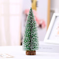 Miniatyrbild 10 av 10: Julgranspynt med belysning, tornformad, flockad snö, tall, skrivbordsdekoration Tree-20cm [without Lights]]