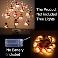 Miniatyrbild 2 av 9: LED-belyst tomtehuvud med älg, juldekoration, kreativa små färgade lampor Santa Claus Head 3 M 20 led Battery