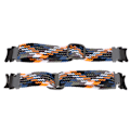 Miniatyrbild 7 av 8: Armband i elastiskt nylon, flätad och justerbar, för Galaxy Watch 4 - Denimfärg