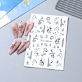 Miniatyrbild 5 av 6: 3 st Silver Hollow Butterfly Nagelstickers C