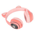 Miniatyrbild 5 av 8: Kattöron Gaming Headset Bluetooth Stöd Liten Minneskort LINEIN Läge Gaming Hörlurar med LED Mikrofon Rosa