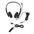 Miniatyrbild 1 av 8: XD1000 USB-headset med 3,5 mm brusreducerande mikrofon, kundtjänstheadset för Skype, webbinarier och callcenter
