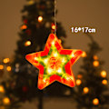 Miniatyrbild 7 av 9: LED-jullampa i snögubbeform för fönsterdekoration, festlig atmosfär, små färgade lampor A