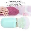 Miniatyrbild 7 av 7: Nageldammborste i Kapselform, Bärbar In- och Utvändig, Konstfiber, Nagelpulverborste för Rouge, Grön