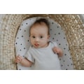 Miniatyrbild 5 av 10: Carrycot sheet 2-pack Black Dots/Bloom