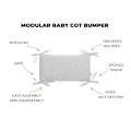 Miniatyrbild 2 av 7: Modular cot bumper (3 pack) Sand