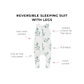 Miniatyrbild 2 av 9: Reversible Sleeping Bag with legs M (3-5 years) Vintage Animals Amaranth/Cream