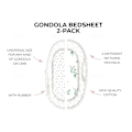 Miniatyrbild 2 av 10: Gondola sheet 2-pack Black Dots/Eucalyptus