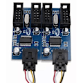 Miniatyrbillede 4 af 5: Bundkort 9-Pin Header 1 Til 4 Splitter Port Multiplikator 30Cm Kabel