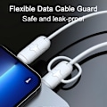 Pikkukuva 3 / 5: 2 kpl Silikoninen Latauskaapelin Suojakotelo Murtumaton Datalinjan Johdon Suoja Käämisuojus Kaapelin Kääre Yhteensopiva Iphone Androidille Typelle Light Green Type-C