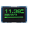 Miniatyrbild 1 av 5: 2.42-tums OLED-skärmmodul 128x64, högupplöst LCD-skärm grön