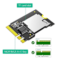 Pikkukuva 3 / 5: Uusi versio Micro-SD-kortti, TF SDHC SDXC - NGFF Key A-E -sovitin
