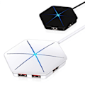 Miniatyrbillede 1 af 2: Hub|One For Six USB Hub - Hvid (Farverigt Lys Uden OTG Funktion)